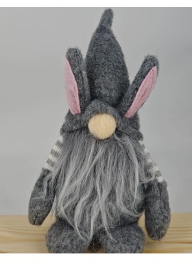 2026新款节日无脸娃娃装饰品可爱举小手兔子公仔摆件