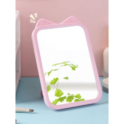 镜子化妆镜台式梳妆镜子折叠便携大号卫生间挂墙随身宿舍桌面 - 图3