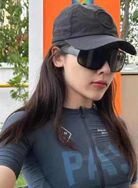 户外骑行眼镜防风黑色墨镜女高级感运动登山护目飞行员式太阳镜男