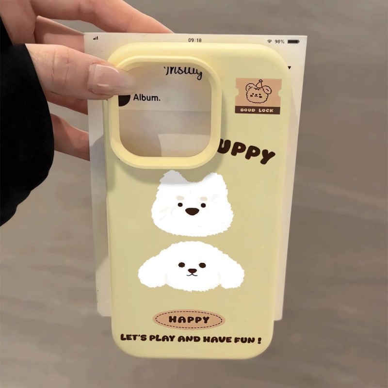 小众卡通狗狗适用于荣耀300手机壳200/100/90/80液态大孔magic7新款防摔nova14/13pro时尚p80 p70 p60保护套 - 图3