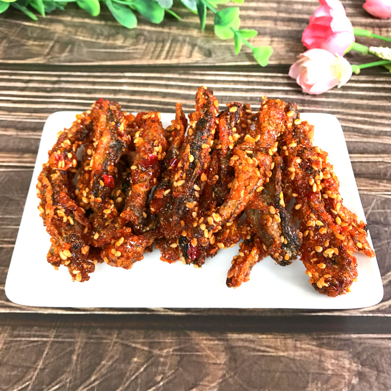 22网红零食想小吃即食蜜汁香辣鳕鱼皮鱼皮鱼干办公室零食_水产肉类_新鲜蔬果_熟食