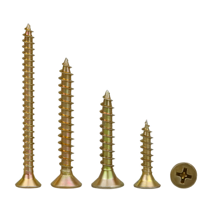 沪心高强度纤维板钉彩锌十字平头自攻螺丝木螺丝墙板钉自攻钉m4m5