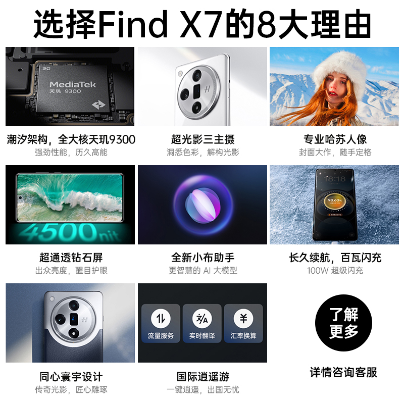 [24期免息] OPPO Find X7 手机5g智能 oppo官方官网旗舰店 oppofindx7pro ultra 新款 find x6 pro oppo手机 - 图2