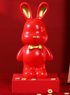 创意可爱兔子摆件春节装饰品