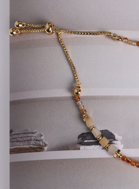 西町村屋国风彩色中式小众手链女