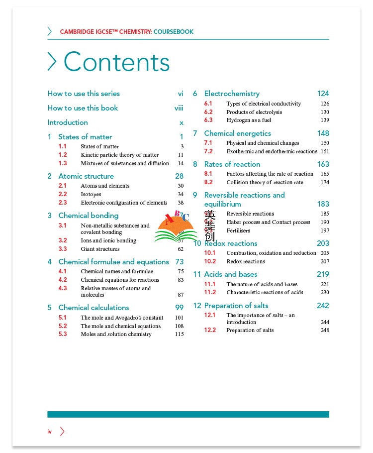 现货 剑桥IGCSE 国际预科化学课程课本 带线上资源（2年） Cambridge IGCSE Chemistry Coursebook - 图2