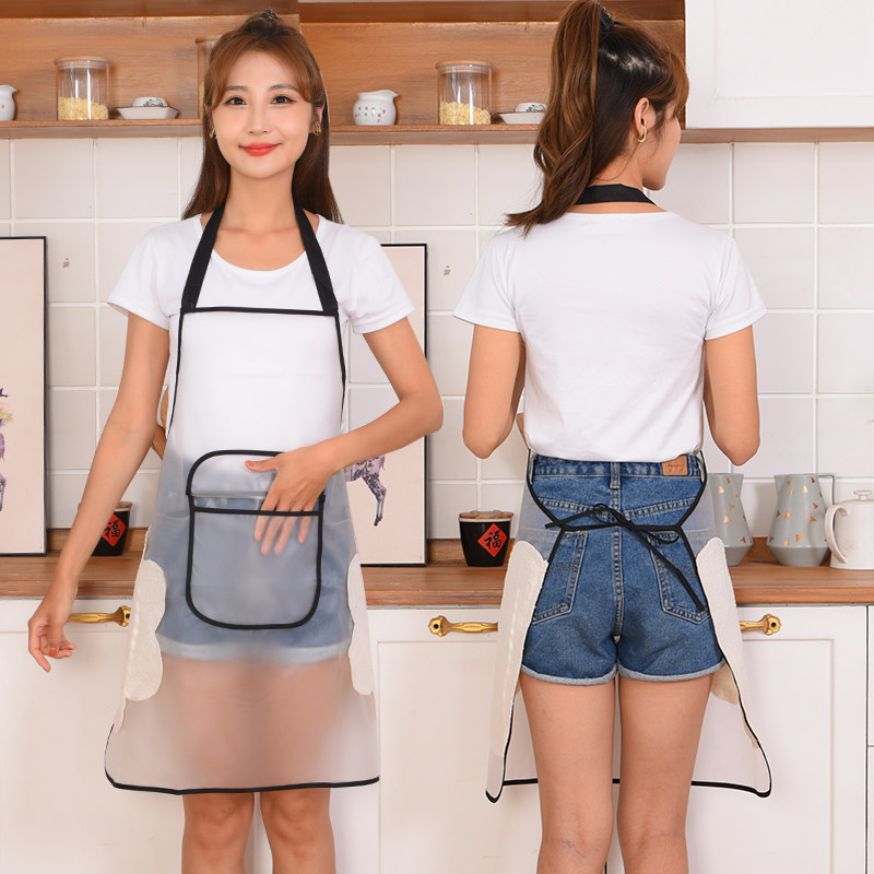 透明围裙防水防油女家用厨房夏季薄款2025新款水果店工作服男定制,淘宝优惠券,粉丝福利购,淘宝优惠卷