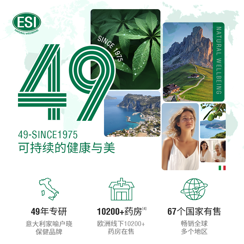 ESI意大利蓬蓬片生物素防脱发b族维生素b6掉发乌发护发胶囊保健品 - 图3