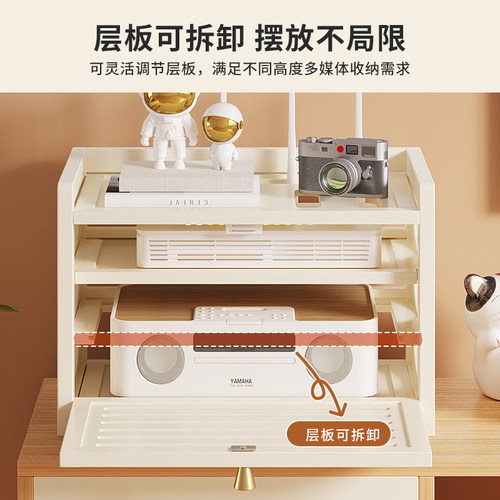 客厅小型置物架路由器机顶盒收纳神器沙发旁靠墙光猫桌面新款2025 - 图1