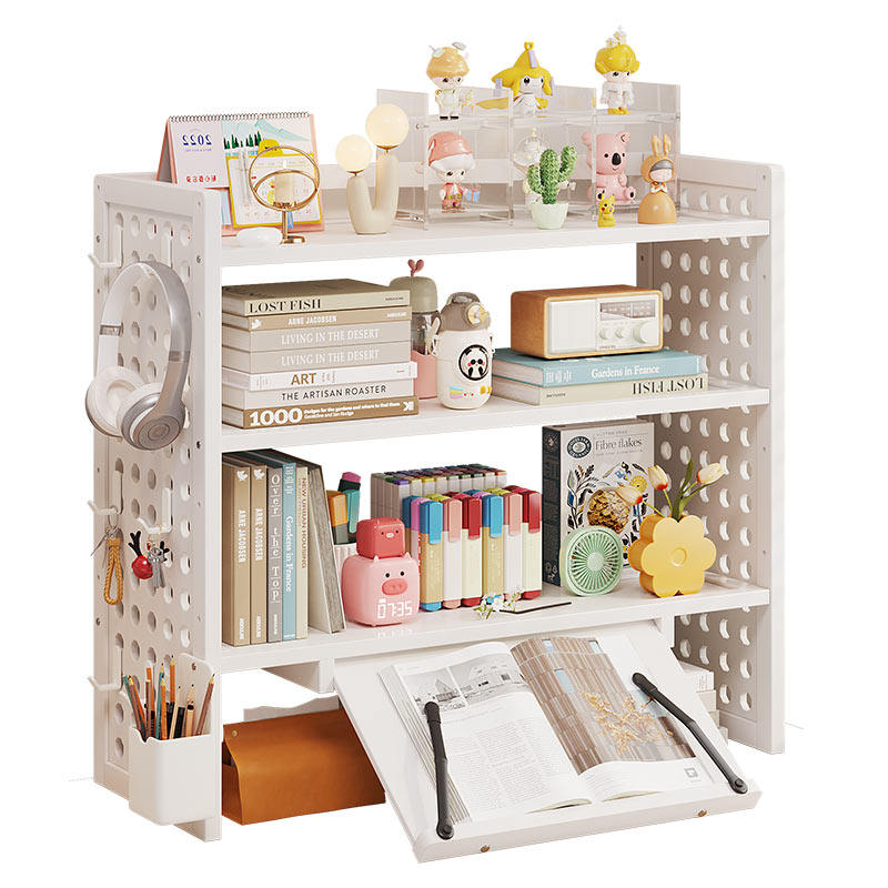 儿童绘本收纳盒桌面书架书本书籍书桌上整理神器台面洞洞板多层竹,淘宝优惠券,粉丝福利购,淘宝优惠卷