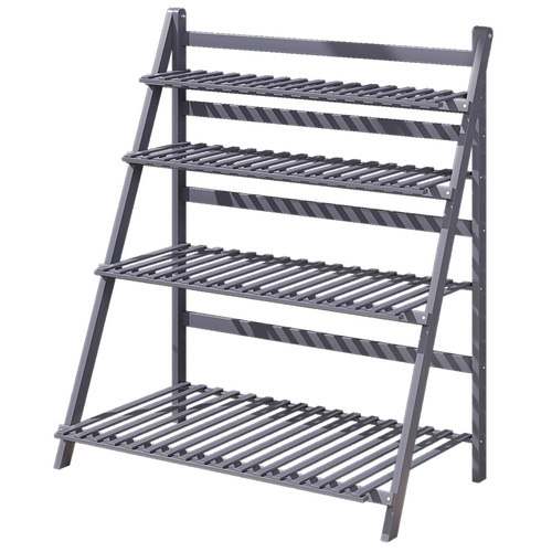 阳台花架落地式置物架新款楠竹多层多肉装饰花盆架子客厅家用收纳 - 图3