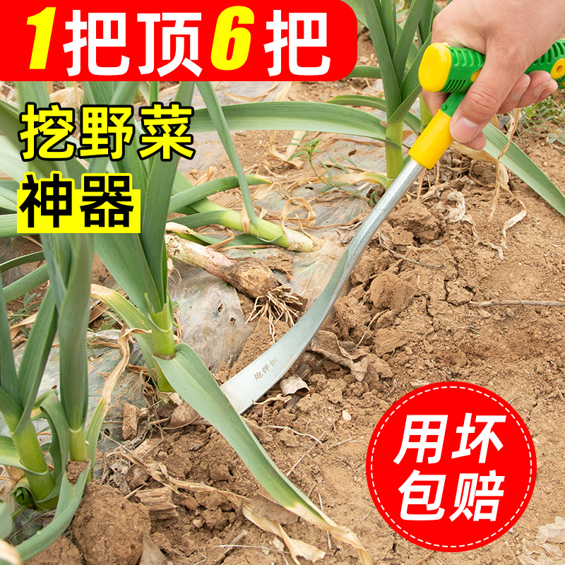 挖野菜神器挖蒜的小铲子挖土专用园艺除草工具不锈钢铁铲种花拔草 - 图3