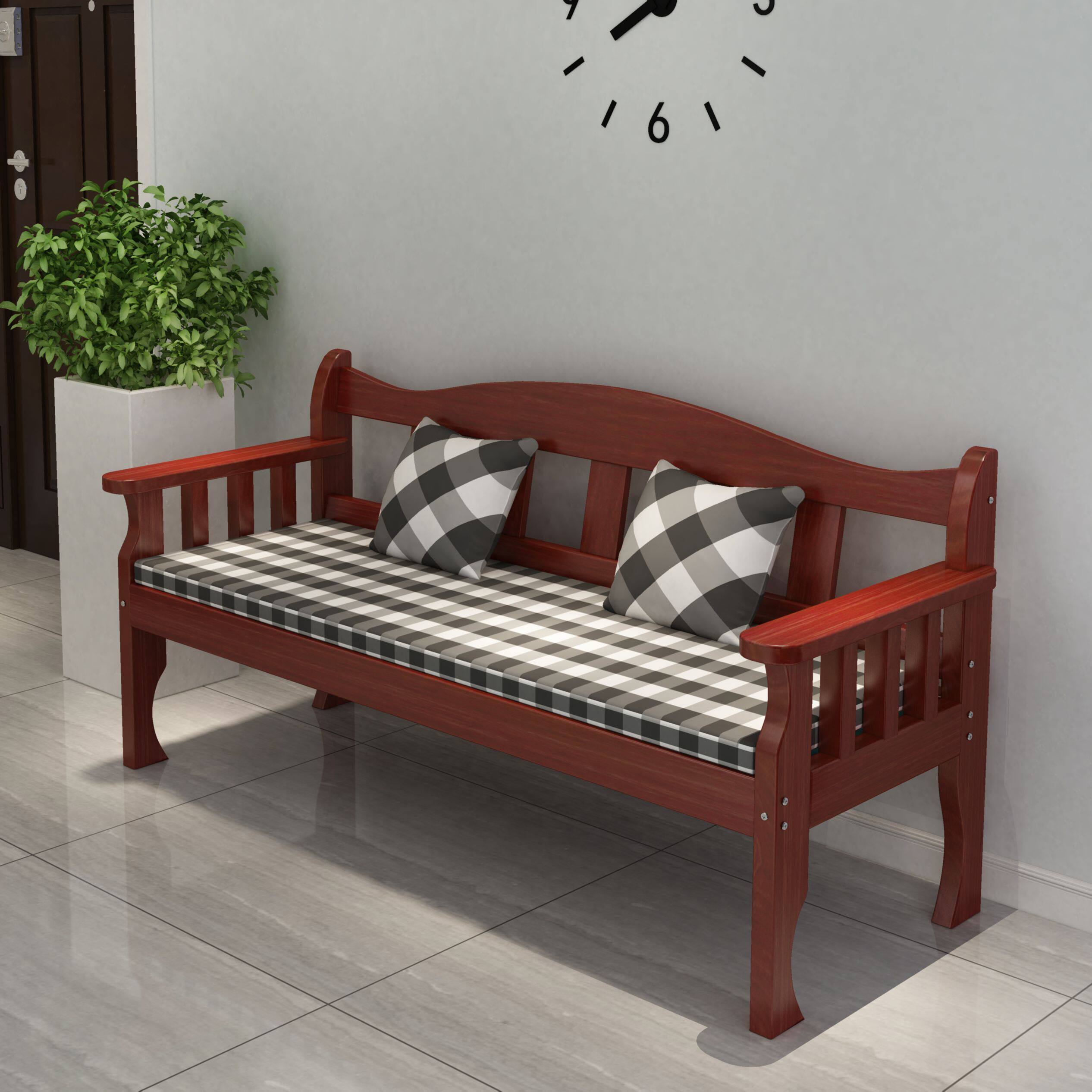 实木长椅台休闲背椅用阳咖啡厅厅做靠三家人双旧人单客人沙发椅