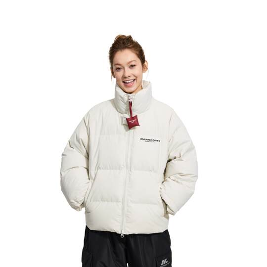 AMLM90 white duck down stand collar small pillow down jacket