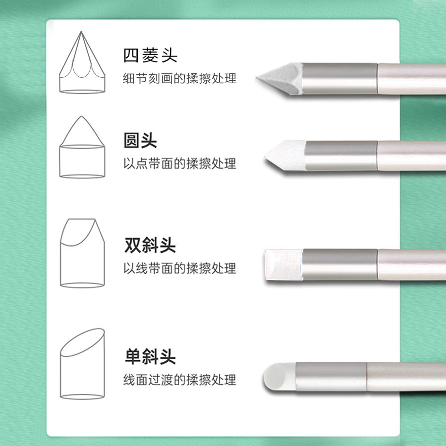 油画棒专用晕染笔重彩揉擦笔画画软头蜡笔过渡海绵工具擦球揉搓调色混色球可水洗圆头笔美术生油画擦笔涂抹笔 - 图0