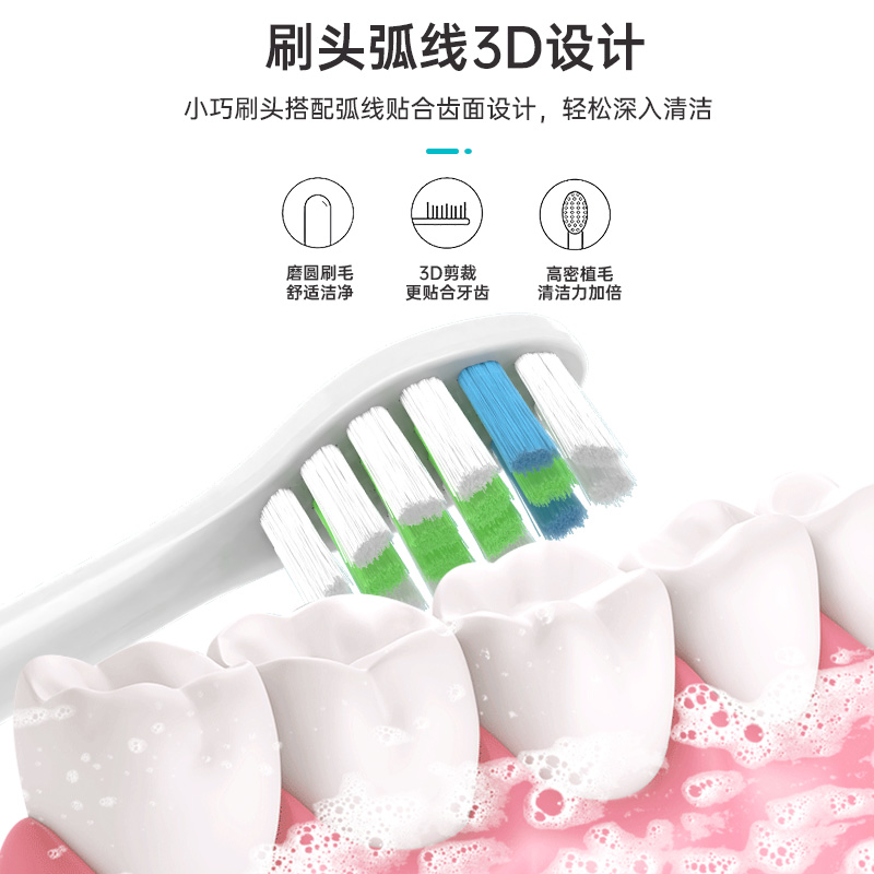 适配京东京选JX京造J.ZAO电动牙刷头ET109大白301jzct01小白ET101