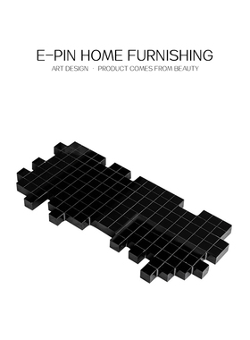 E-Pin 逸品家居客厅茶几花艺套组设计搭配纵横盘水晶摆件样板装饰