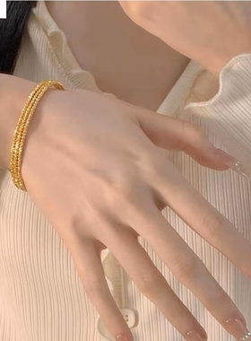 弹性记忆手镯时尚碎银三圈五圈缠绕手环气质时尚爆闪多层弹力百搭