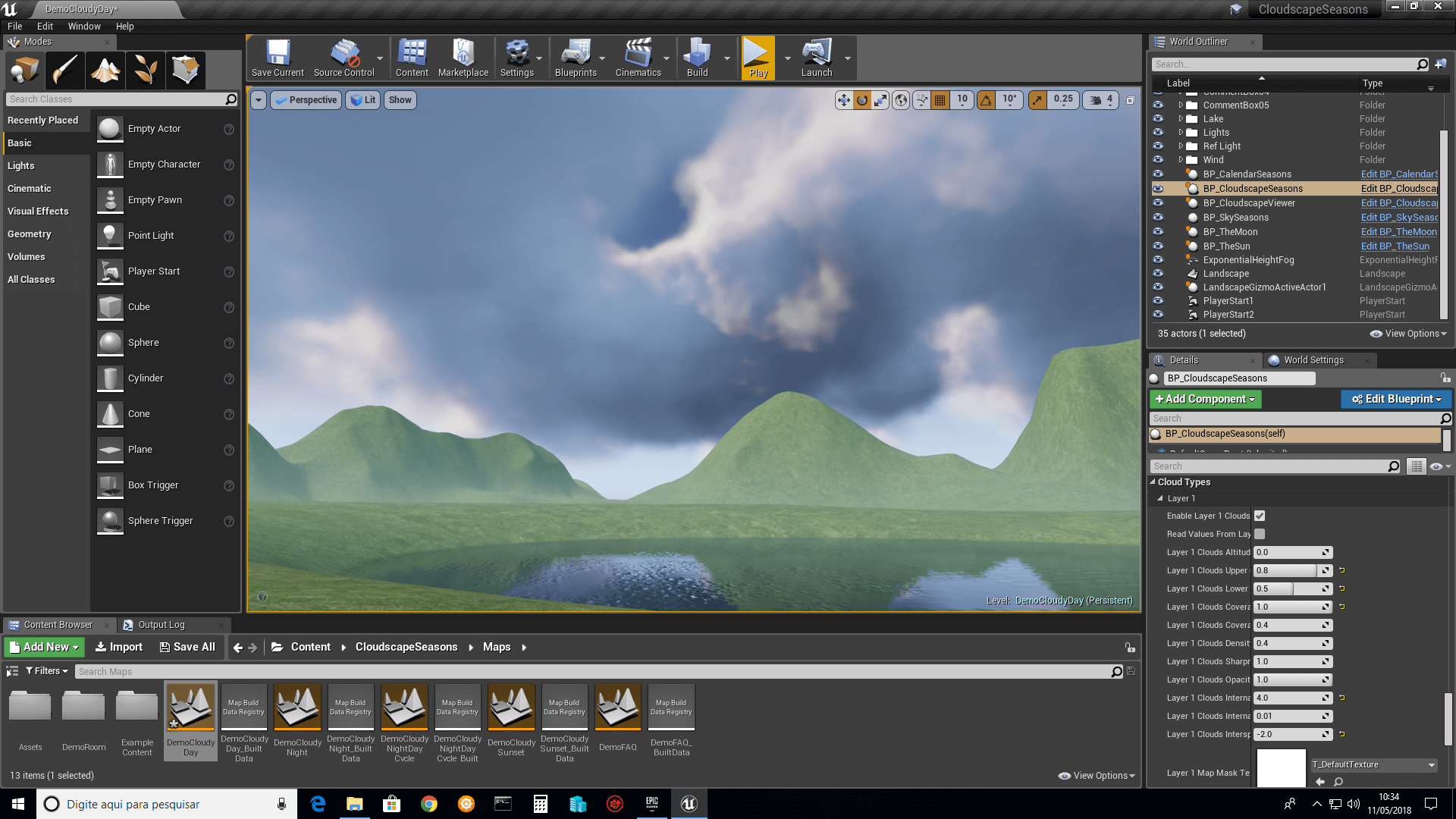 UE4四季天空云朵云层变换UE5蓝图 Cloudscape Seasons - 图1