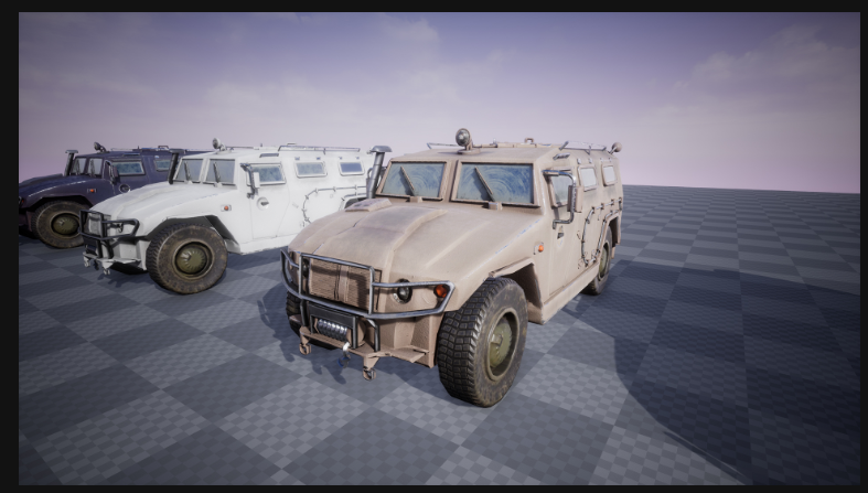 UE4战地机车UE5车辆 GAZ Tiger  Combat Vehicle  6 Versions - 图2