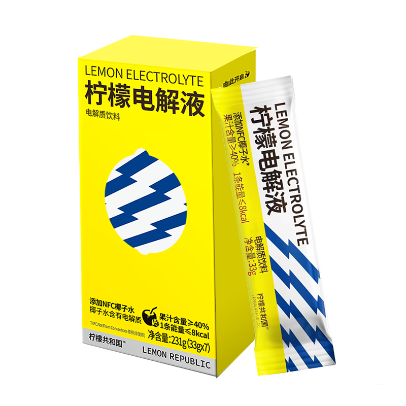 柠檬共和国冷榨柠檬液柠檬电解质液维C水果汁清爽解腻饮料冲饮料