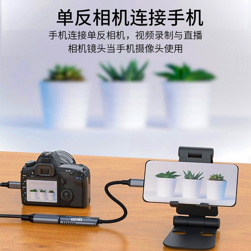 适用于索尼A7R4 A7M3微单相机A6300连接手机监控拍照视频采集卡