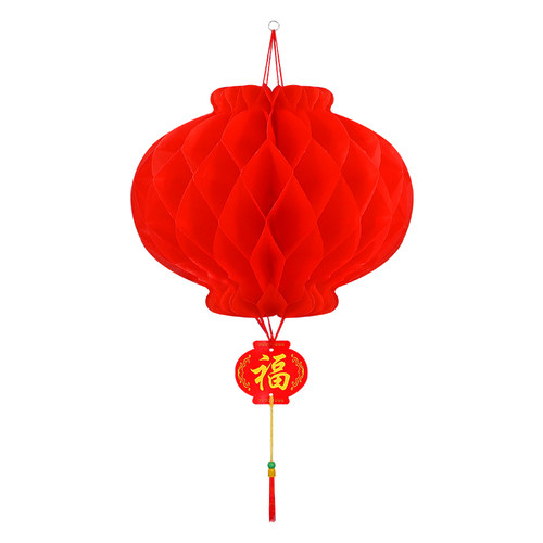 2026新款小红纸灯笼挂饰树上中秋国庆结婚喜庆装饰户外吊灯中国风 - 图3