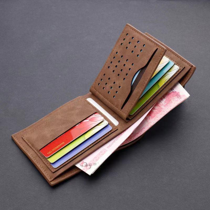 Men Short Wallet Genuine leather Man Purse Wallets Card bag - 图2