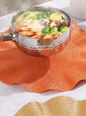 1PC Round Braided Placemats Set Of 2 Place Mats Corrugated