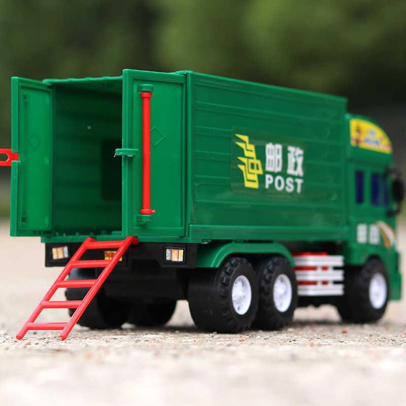儿童玩具车邮政车快递玩具大车卡车货车集装箱运输汽车男孩3岁1-2-图2