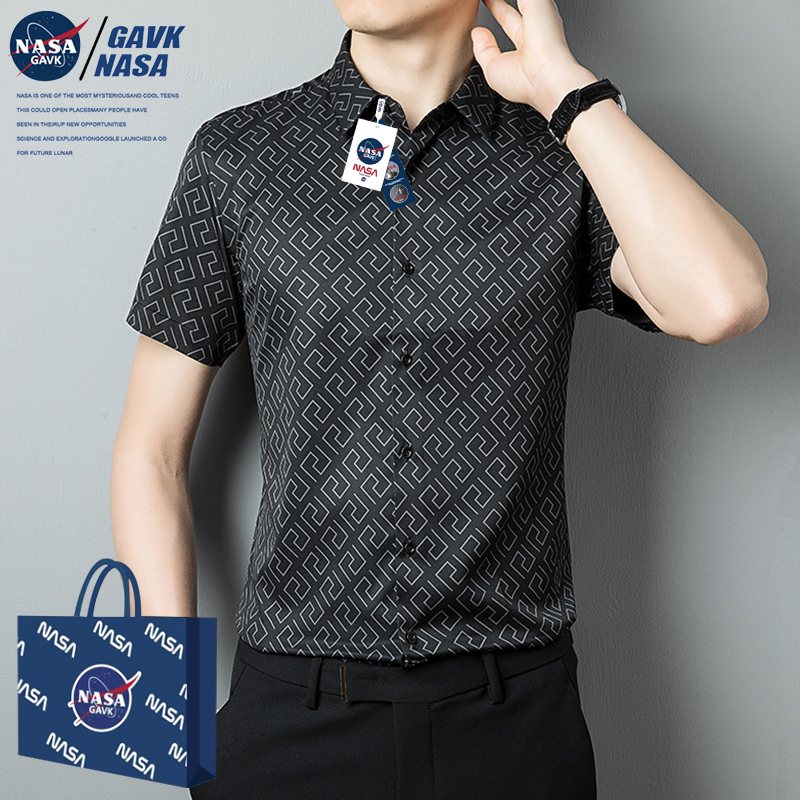 NASA GAVK2023春秋季夏季新品男女同款上衣衬衫情侣潮牌潮流休闲