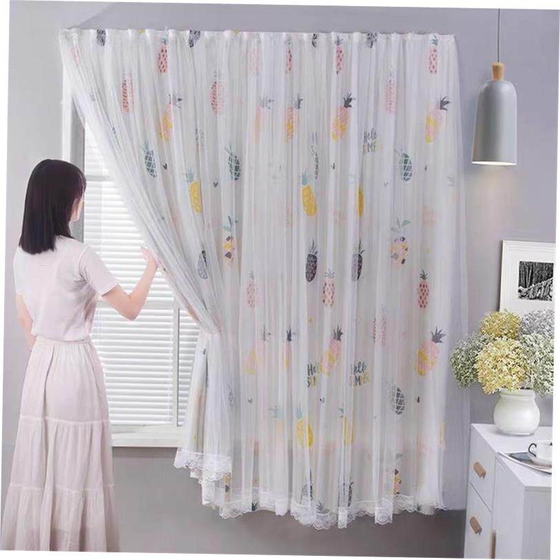 No Need to Punch Velcro Curtain Shading Yarn Window Curtains - 图2