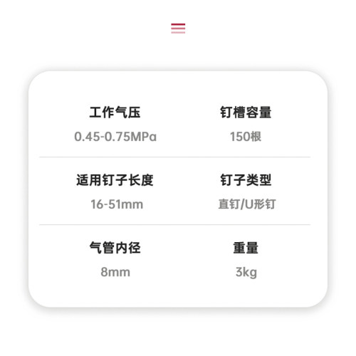 中杰N851B 气动码钉枪 N838门钉U型打钉枪木工工具大码钉枪气钉枪 - 图3