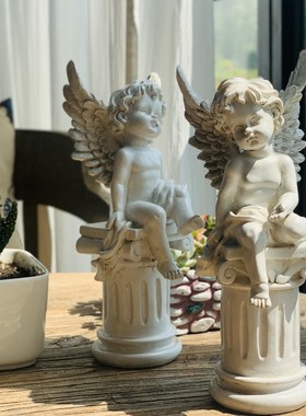 法式风小天使西洋家居客厅罗马柱