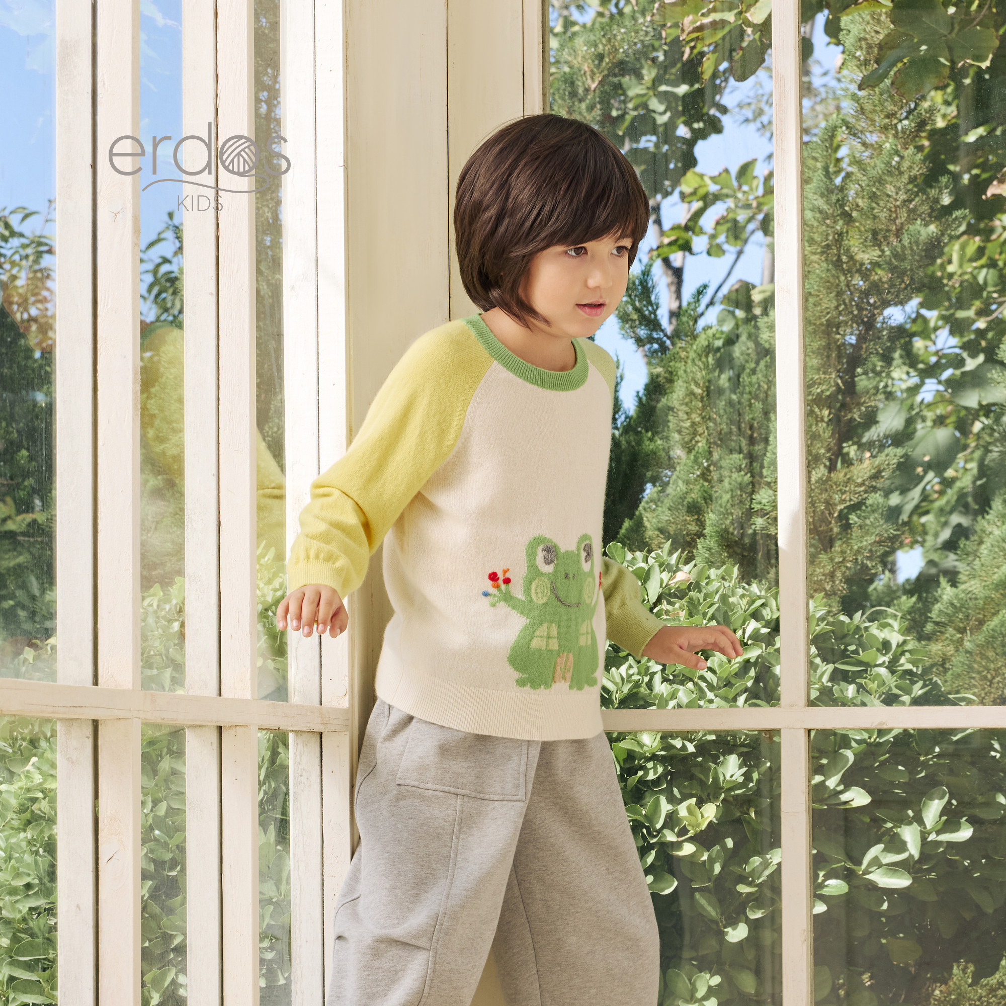 【100%山羊绒】鄂尔多斯童装26春夏新品早春圆领装饰提花儿童套衫,淘宝优惠券,粉丝福利购,淘宝优惠卷