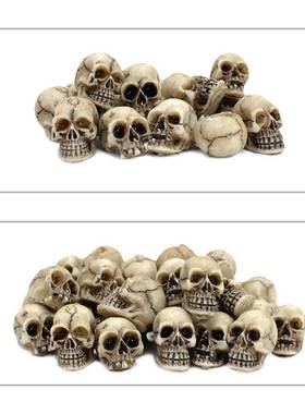 侏儒微缩小骷髅套装20个万圣节装饰鬼节氛围摆件花盆铺面石