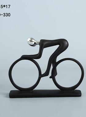 运动自行车树脂摆件电视柜办公室酒柜品330办公桌树脂手工摆件