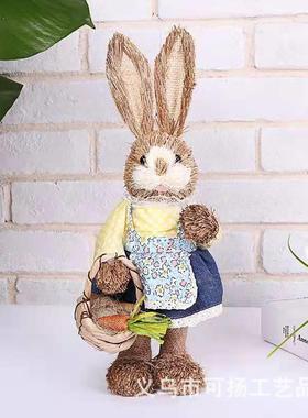 复活节兔子2025新款派对布置仿真摆件仿真摆件