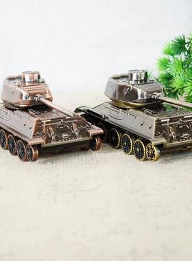 品牌合金坦克仿真带轮子模型金属工艺品家居饰品摆件复古T34