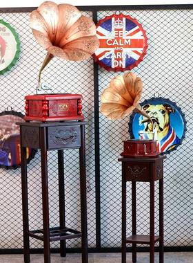复古留声机欧式摆件 留声机装饰铁艺唱片机模型工艺品家居摆件