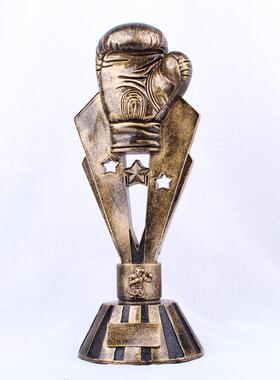 树脂工艺品拳击手套家居客厅办公室装饰摆件创意奖杯