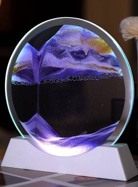 新款发光流沙画摆件创意家居桌面客厅玄关酒柜电视机柜装饰品