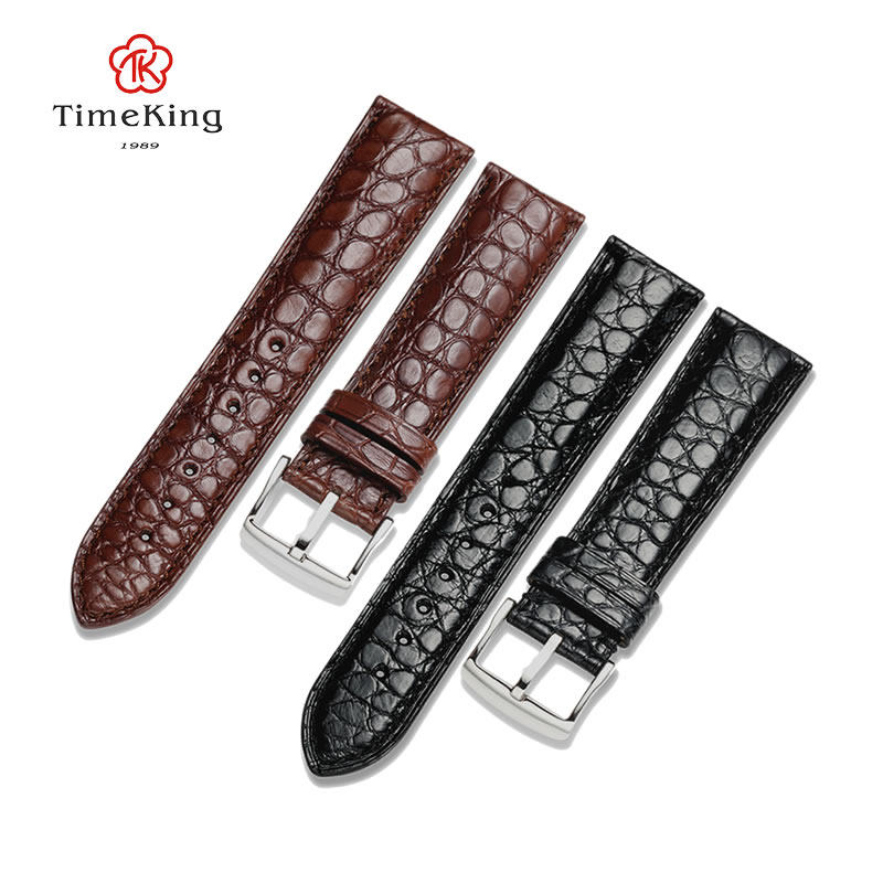 美洲鳄鱼皮欧米茄萧邦伯爵折叠扣 timeking配件