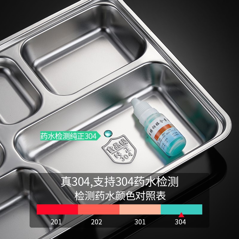 特大号饭盒加深分格餐盘大容量上班族学生食堂304不锈钢成人大号2-图0