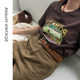 AbbottVINTAGE Square buckle wide belt Simple retro cowhide belt Men and women matte belt Silver buckle
