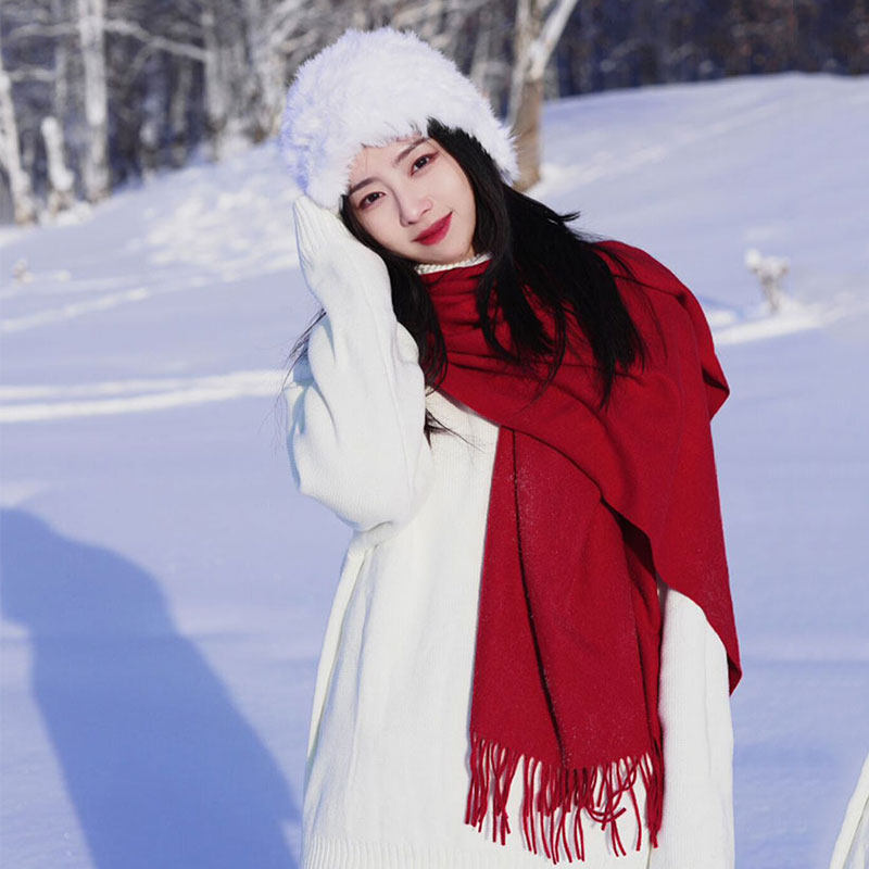 羊绒围巾女冬高级感披肩两用东北哈尔滨旅游防寒装备保暖羊毛围巾,淘宝优惠券,粉丝福利购,淘宝优惠卷