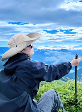 新疆草原川西旅游穿搭帽女渔夫帽