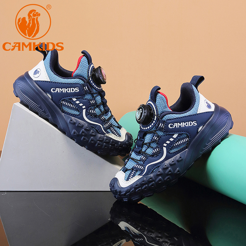 CAMKIDS男童运动鞋春秋新款男孩网面透气软底防滑轻便儿童跑步鞋 - 图1