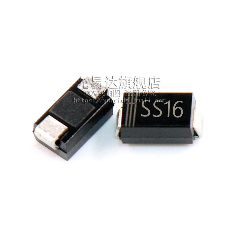 贴片二极管SS16  SMA  贴片SR160 1A 60V  尺寸：4*2.6mm (100只) - 图0