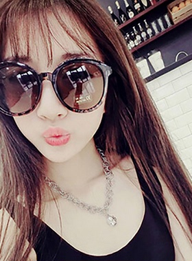 明星款炫彩大框圆形男复古眼镜